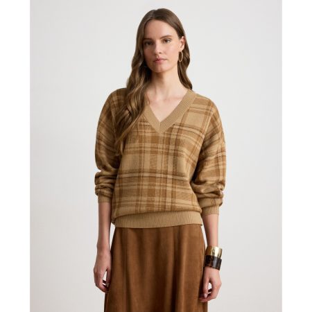 Ralph Lauren Plaid V-Neck Sweater