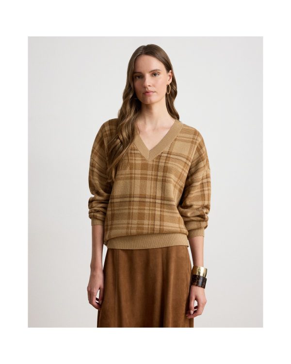 Ralph Lauren Plaid V-Neck Sweater