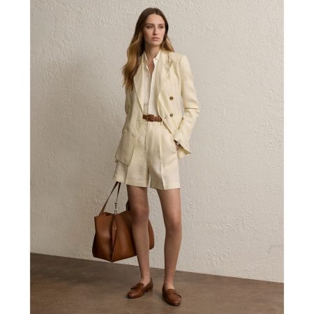 Ralph Lauren Tracy Pleated Linen Short