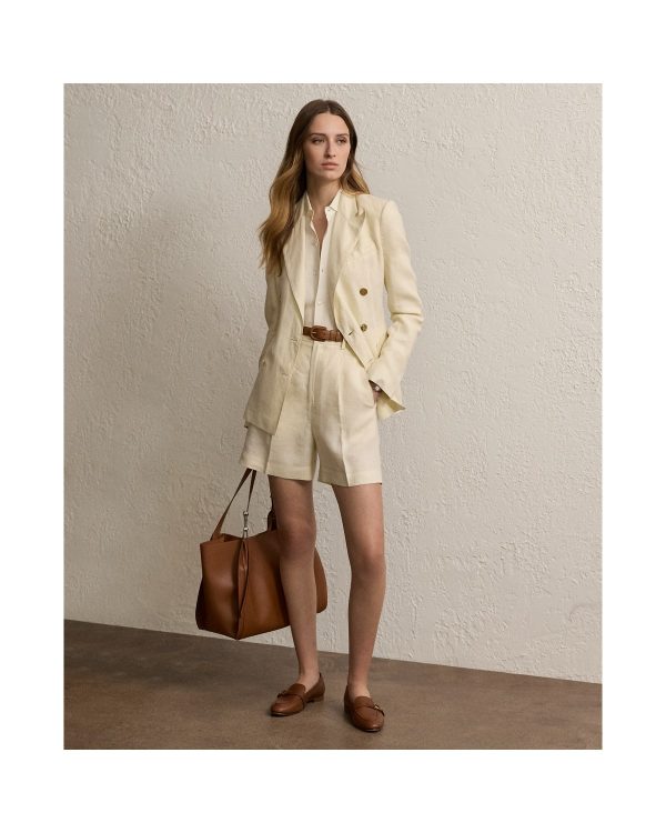 Ralph Lauren Tracy Pleated Linen Short