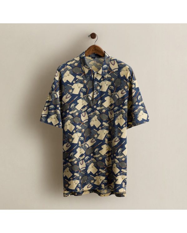 Polo Ralph Lauren 1992 Tennis-Print Polo Shirt - Size XL