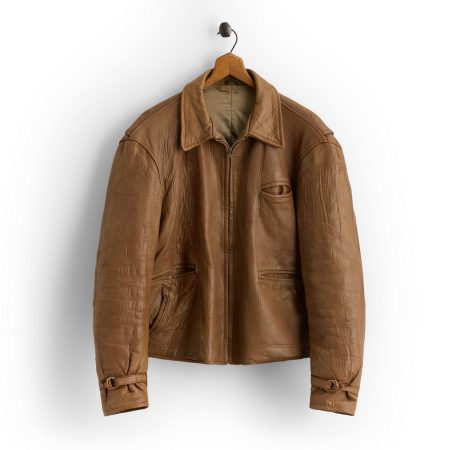 Polo Ralph Lauren 1940s Leather Newsboy Jacket - Size 48
