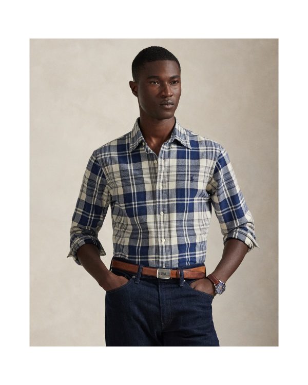 Polo Ralph Lauren Classic Fit Plaid Brushed Oxford Shirt