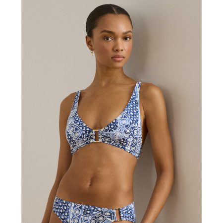 Ralph Lauren Geo Print Ring Front Bikini Top
