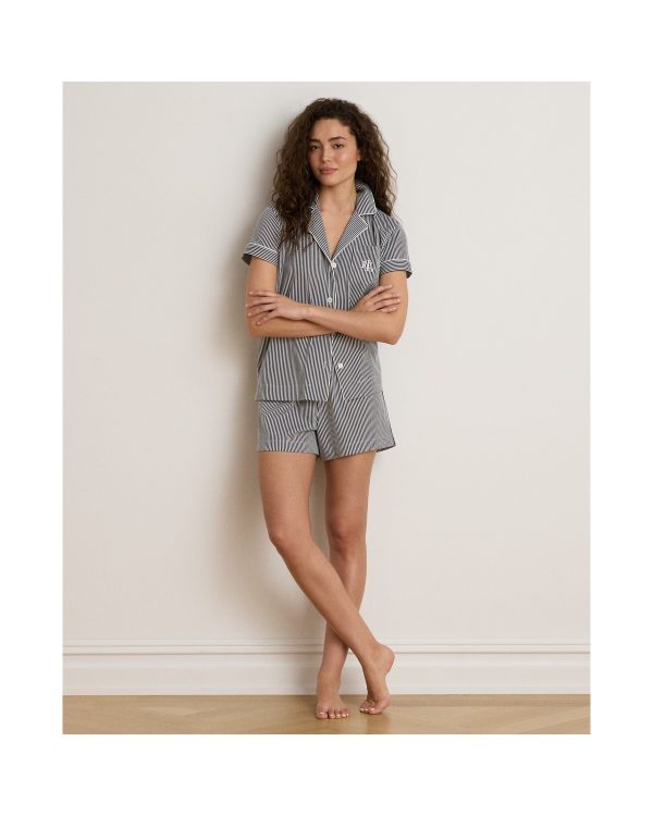 Ralph Lauren Striped Cotton Jersey Boxer Sleep Set