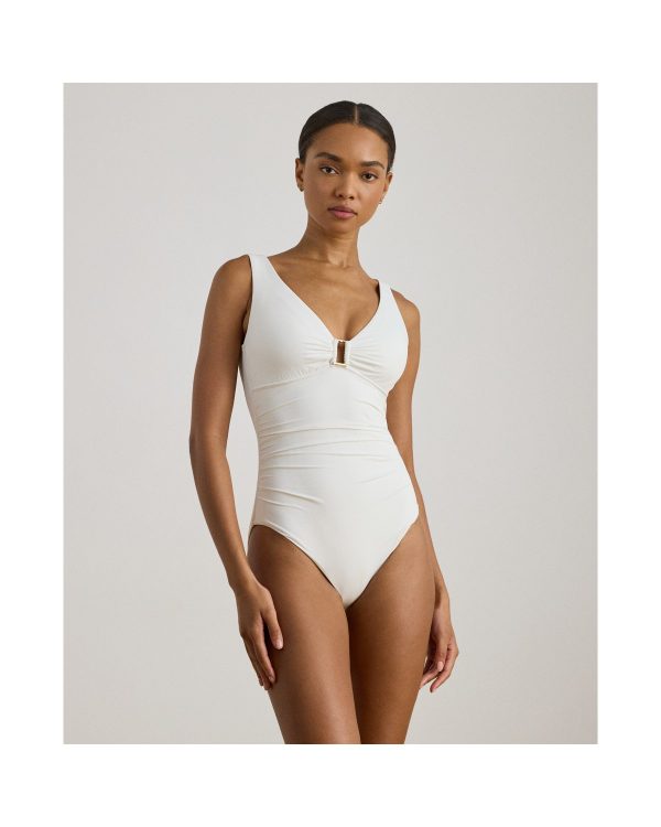 Ralph Lauren Shirred Ring Front One Piece