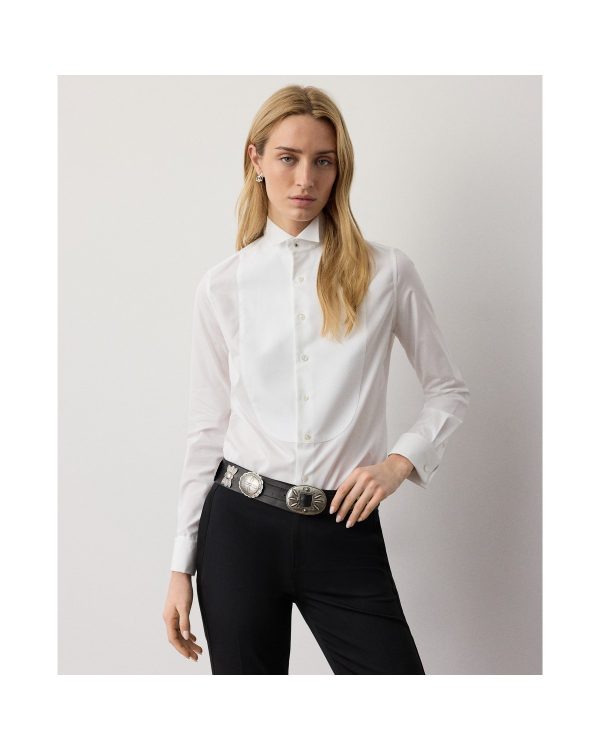 Ralph Lauren Cotton Broadcloth Tuxedo Shirt