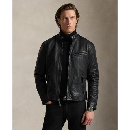 Polo Ralph Lauren The Brooklands Leather Café Racer Jacket