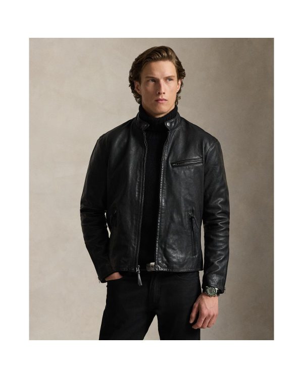 Polo Ralph Lauren The Brooklands Leather Café Racer Jacket