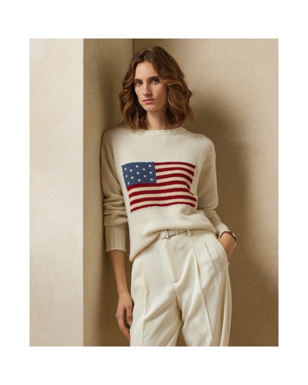 Ralph Lauren Flag Cashmere Crewneck Sweater