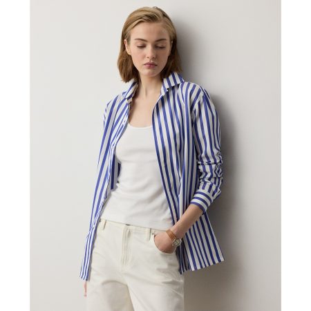 Ralph Lauren Capri Relaxed Fit Striped Cotton Shirt