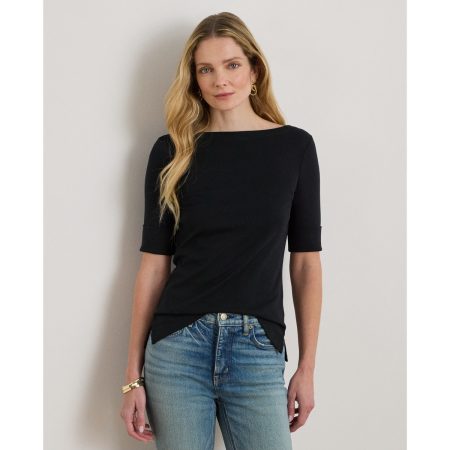 Ralph Lauren Stretch Cotton Boatneck Tee