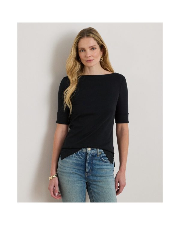 Ralph Lauren Stretch Cotton Boatneck Tee
