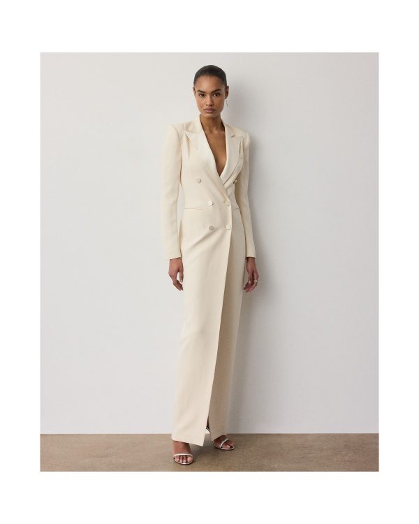 Ralph Lauren Kristian Silk Tuxedo Dress