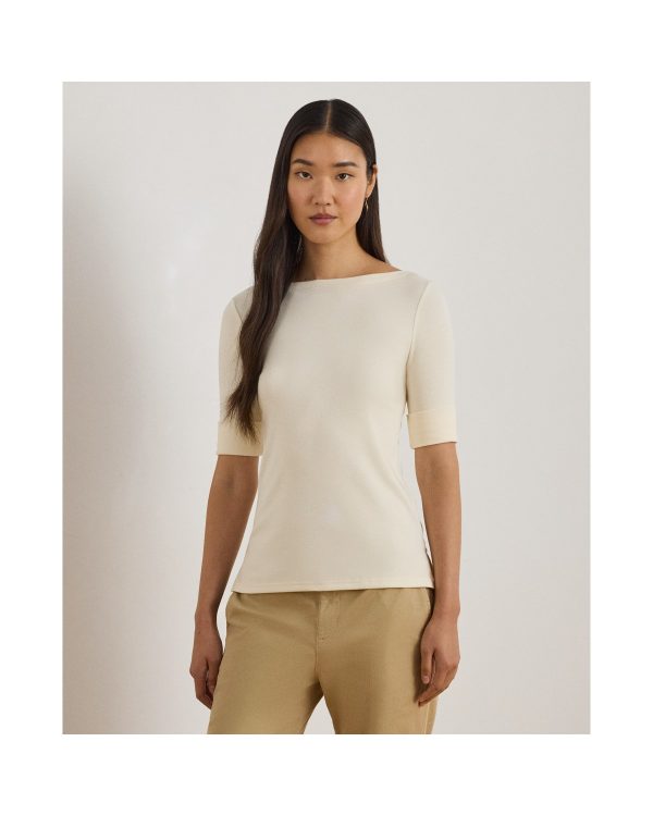 Ralph Lauren Stretch Cotton Boatneck Tee