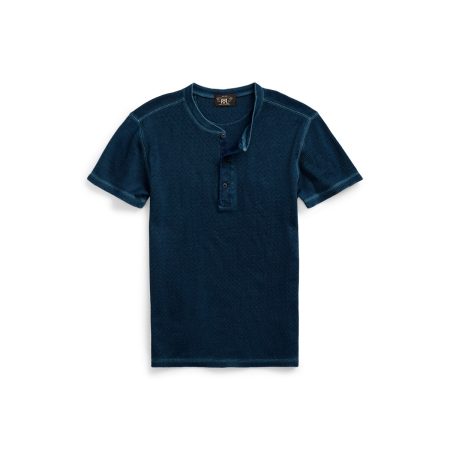 Polo Ralph Lauren Indigo Waffle Knit Henley Shirt