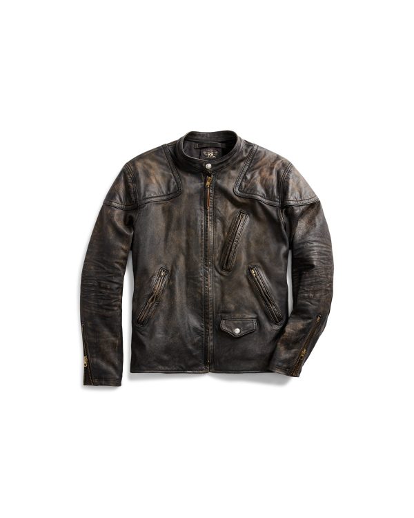 Polo Ralph Lauren Slim Fit Leather Moto Jacket