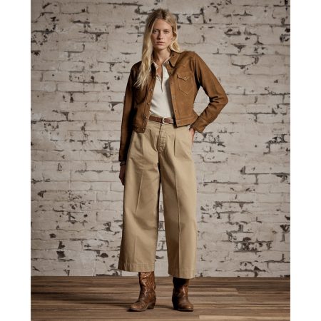 Ralph Lauren Cropped Cotton Wide-Leg Pant