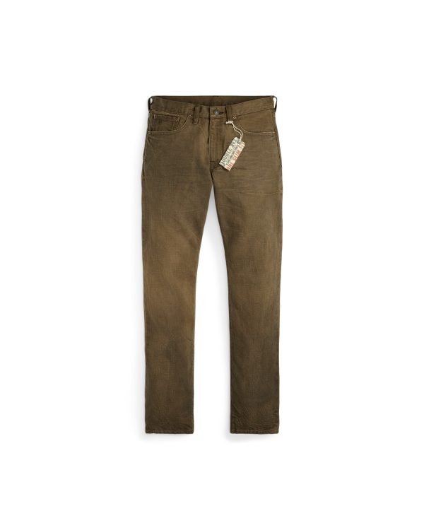 Polo Ralph Lauren Slim Fit Distressed Brown Jean