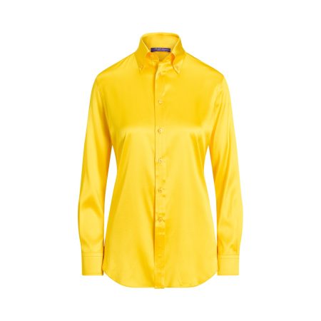Ralph Lauren Cameron Straight Fit Silk Shirt