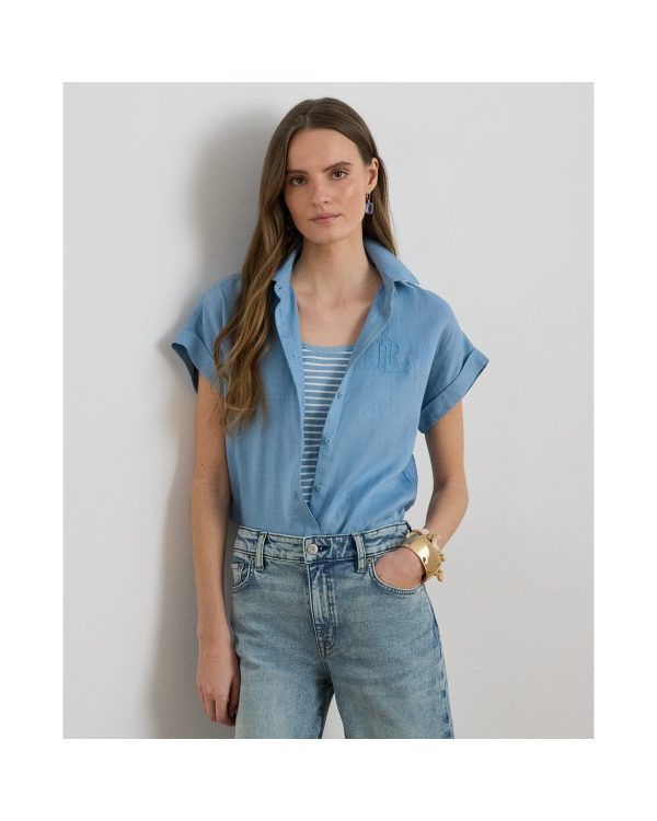 Ralph Lauren Relaxed Fit Linen Short-Sleeve Shirt