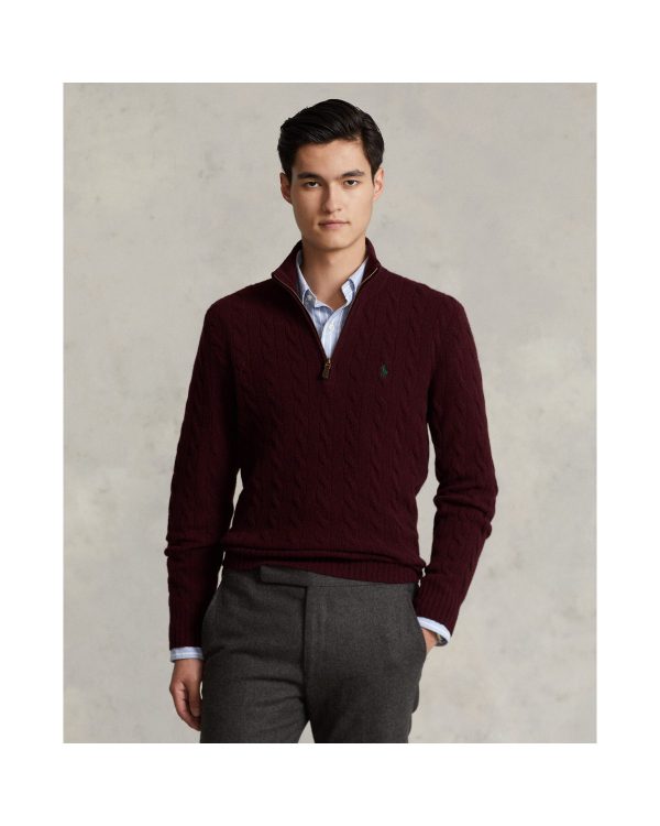 Polo Ralph Lauren Cable Knit Quarter Zip Sweater