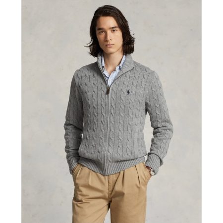 Polo Ralph Lauren Cable-Knit Cotton Full-Zip Sweater