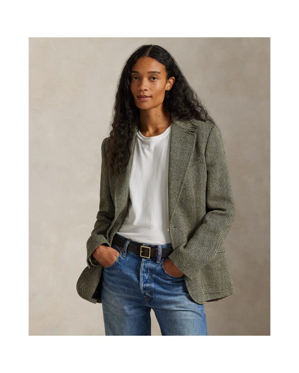 Ralph Lauren Single Breasted Herringbone Blazer