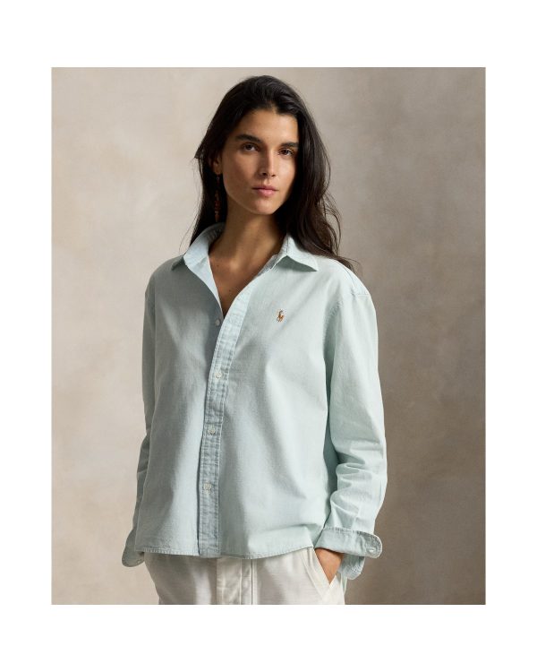 Ralph Lauren Cropped Boxy Chambray Shirt
