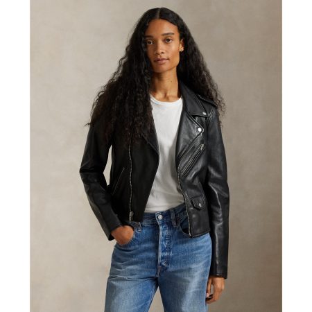 Ralph Lauren Sheepskin Leather Moto Jacket