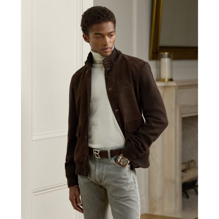 Polo Ralph Lauren Suede Front Cashmere Cardigan