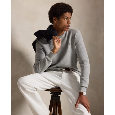 Polo Ralph Lauren Mesh Knit Cotton Crewneck Sweater