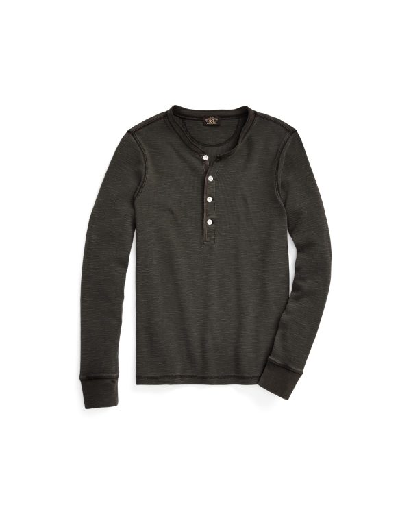 Ralph Lauren Stretch Cotton Jacquard Waffle Henley