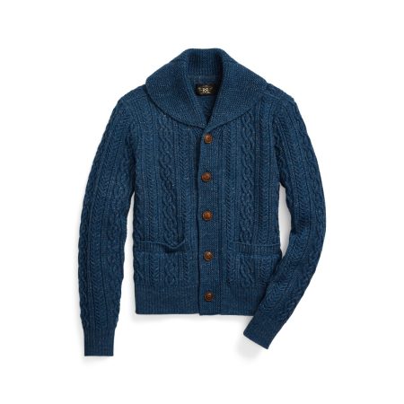 Ralph Lauren Cable Cotton Wool Shawl Cardigan
