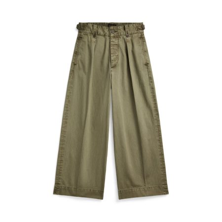Ralph Lauren Cotton Cropped Wide-Leg Pant