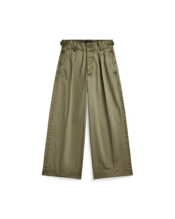 Ralph Lauren Cotton Cropped Wide-Leg Pant