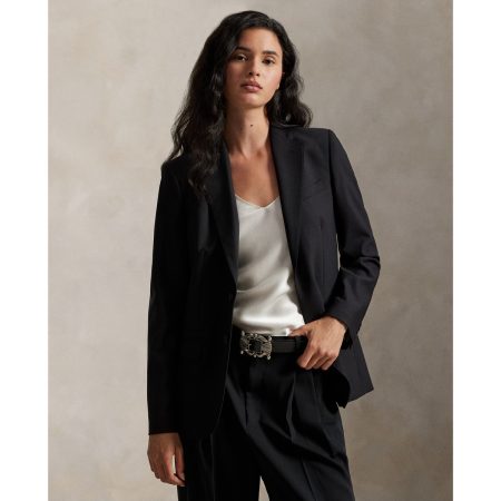 Ralph Lauren Single-Breasted Stretch Wool Blazer