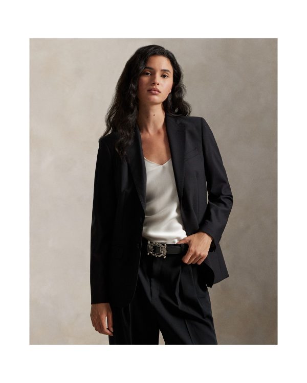 Ralph Lauren Single-Breasted Stretch Wool Blazer