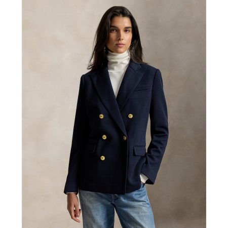 Ralph Lauren Double-Breasted Knit Blazer