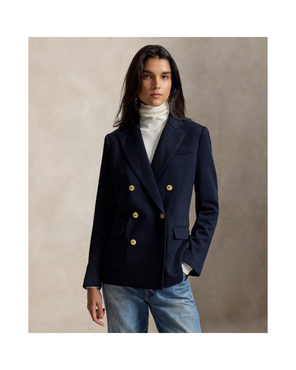 Ralph Lauren Double-Breasted Knit Blazer