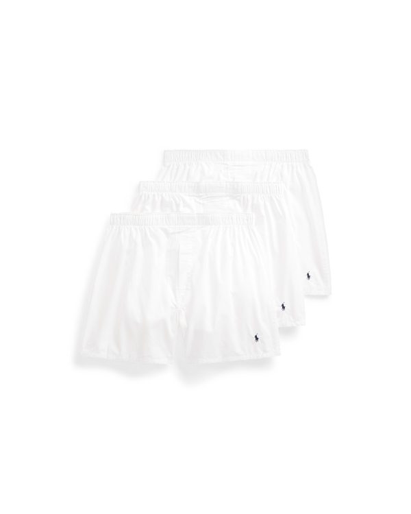 Polo Ralph Lauren Classic Woven Cotton Boxer 3 Pack