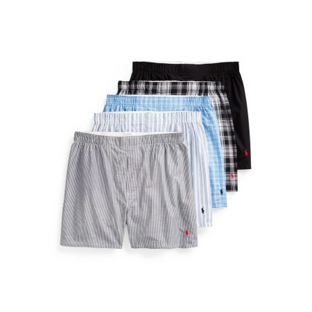 Polo Ralph Lauren Classic Woven Cotton Boxer 5 Pack