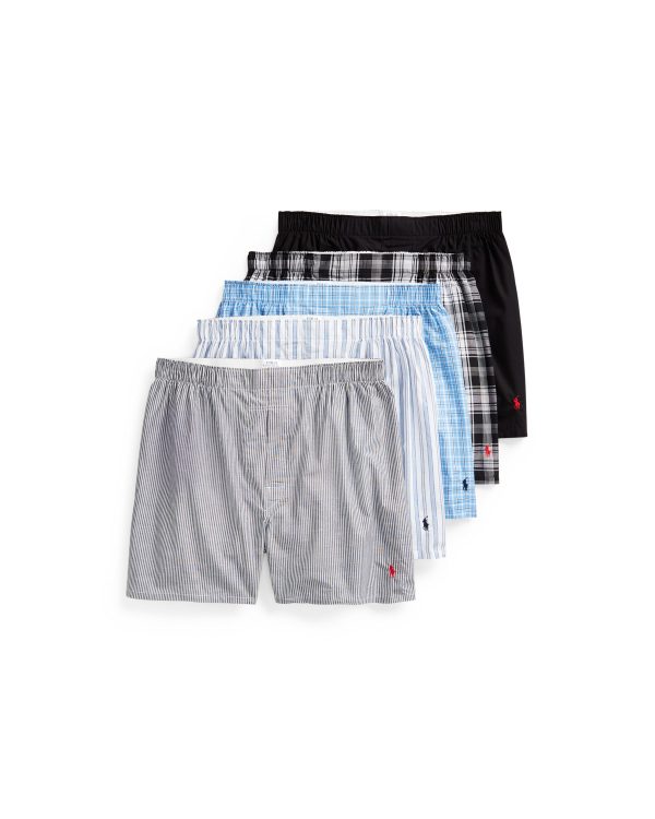 Polo Ralph Lauren Classic Woven Cotton Boxer 5 Pack