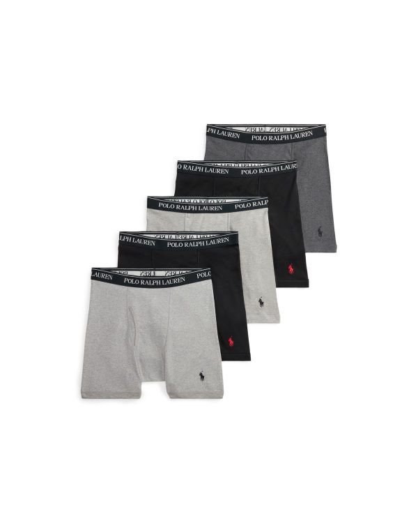 Polo Ralph Lauren Cotton Wicking Boxer Brief 5 Pack