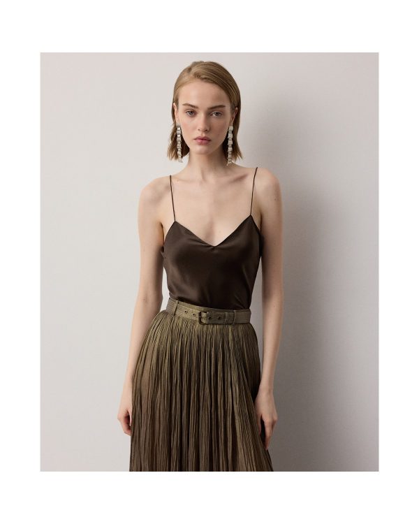 Ralph Lauren Annelia Washed Silk Charmeuse Camisole