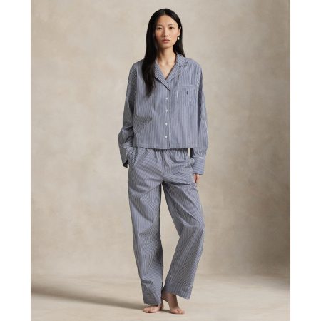Ralph Lauren Long Sleeve Poplin Pajama Set