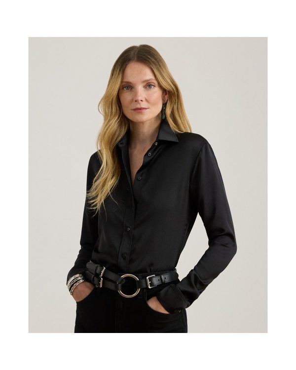 Ralph Lauren Classic Fit Satin Charmeuse Shirt