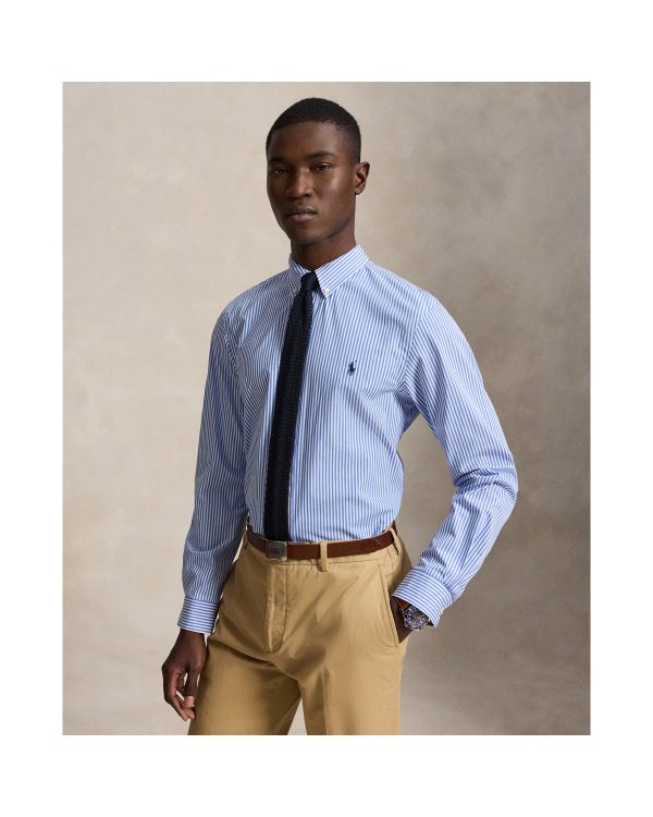Polo Ralph Lauren Slim Fit Striped Stretch Poplin Shirt