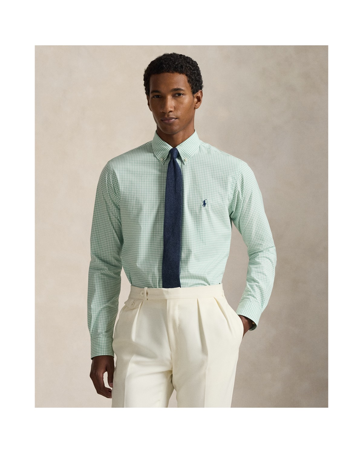 Polo Ralph Lauren Slim Fit Gingham Stretch Poplin Shirt
