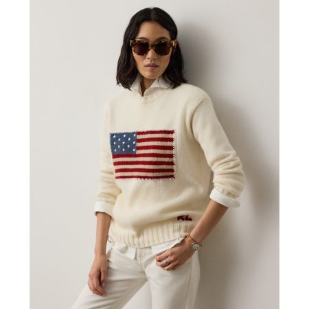 Ralph Lauren Flag Cashmere Crewneck Sweater